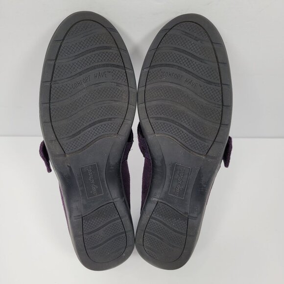Easy Street Comfort Wave Women's Purple Mary Jean Strip Side Bow Shoes US 7.5M - Picture 7 of 8